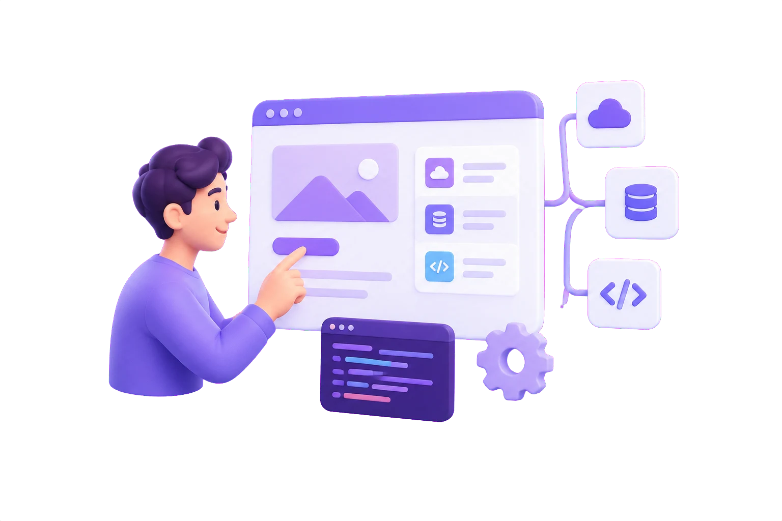 Software project artwork for web applications, SaaS platforms and APIs