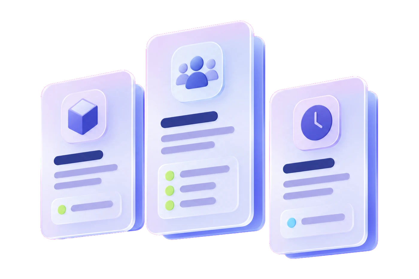 Illustration of three engagement options side by side