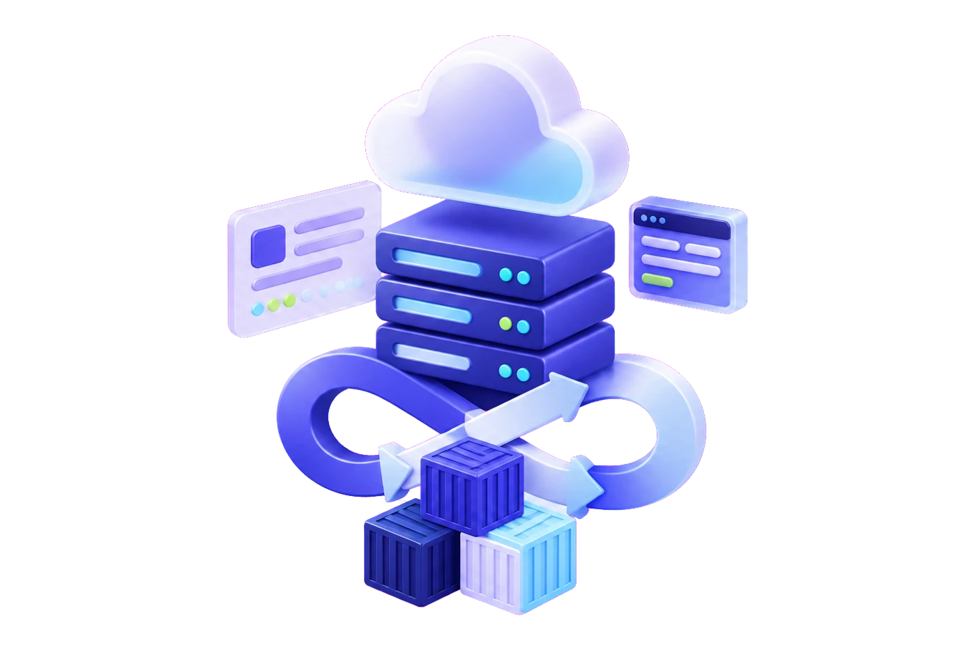 Illustration of cloud and data engineering